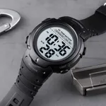 SKMEI 1560 Sport Electronics Digital Fitness Men's Watch – Dial Color: White, Strap Color: Black – Thumbnail 5