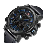NAVIFORCE 9135 Analog LED Digital Dual Display Sports Men's Watch – Dial Color: Blue, Strap Color: Blue – Thumbnail 2