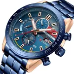 Curren 8410 Multifunction Stainless Steel Fashionable Men's Watch – Dial Color: Blue, Strap Color: Blue – Thumbnail 3