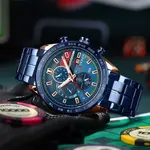 Curren 8410 Multifunction Stainless Steel Fashionable Men's Watch – Dial Color: Blue, Strap Color: Blue – Thumbnail 4
