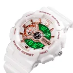 SKMEI 1688 Fashion Sport Waterproof Rubber Analog Digital Men's Watch – Dial Color: White, Strap Color: White – Thumbnail 2