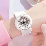 SKMEI 1688 Fashion Sport Waterproof Rubber Analog Digital Men's Watch – Dial Color: White, Strap Color: White – Thumbnail 5