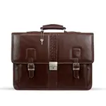 New Official Bag with 100% Genuine Leather Office Bag – Color: Brown – Thumbnail 1