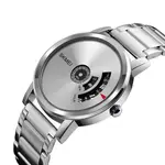 SKMEI 1260 Creative Pointer Stainless Steel Casual Men's Watch – Dial Color: Silver, Strap Color: Silver – Thumbnail 2