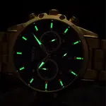 Nibosi 2565 High Quality Stainless Steel Analog Men's Watch – Dial Color: Black, Strap Color: Gold – Thumbnail 5