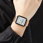 SKMEI 1888 Stainless Steel Calorie Mileage Digital Sporty Men's Watch – Dial Color: White, Strap Color: Rose – Thumbnail 3