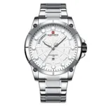 NAVIFORCE 9152 Luxury Brand Stainless Steel Quartz Man's Watch – Dial Color: Silver, Strap Color: Silver – Thumbnail 1