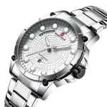 NAVIFORCE 9152 Luxury Brand Stainless Steel Quartz Man's Watch – Dial Color: Silver, Strap Color: Silver – Thumbnail 2