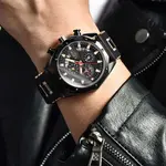 LIGE 8908 Analog Movement Premium Silicone Strap Men's Sports Watch – Dial Color: Black, Strap Color: Black – Thumbnail 4