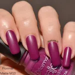 Flormar Matte Nail Enamel M10 Extreme Grape Nail Polish – Thumbnail 3