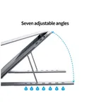Yuanxin X-ZJ801 Retractable Adjustable Laptop Stand with Anti Slip Pad – Color: Silver – Thumbnail 4