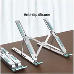 Yuanxin X-ZJ801 Retractable Adjustable Laptop Stand with Anti Slip Pad – Color: Silver – Thumbnail 3