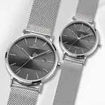 Naviforce NF3008 High Quality Stainless Steel Classic Quartz Fashion Couple's Watch – Dial Color: Black, Strap Color: Silver – Thumbnail 4