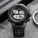 SKMEI 2014 Digital Analog Silicone Strap Waterproof Sporty Men's Watch – Dial Color: Black, Strap Color: Black – Thumbnail 2