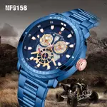 Naviforce NF9158 Luxury Stainless Steel Multifunctional Quartz Men's Watch – Dial Color: Blue, Strap Color: Blue – Thumbnail 5