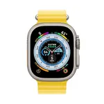 Apple Watch Ultra Titanium Case Ocean Band GPS + Cellular Smartwatch – Color: Yellow – Thumbnail 2