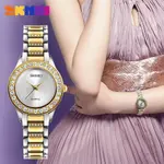SKMEI 1262 Women Stainless Steel Strap Quartz Watch – Dial Color: Silver, Strap Color: Gold  – Thumbnail 3