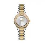 SKMEI 1262 Women Stainless Steel Strap Quartz Watch – Dial Color: Silver, Strap Color: Gold  – Thumbnail 1
