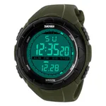 SKMEI 1025 Trend Function Waterproof Sports Men’s Watch – Dial Color: Black, Strap Color: Green  – Thumbnail 1