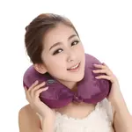 Ergonomic Battery Operated Neck Massager Pillow – Color: Purple – Thumbnail 2