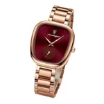 Poedagar 783 Luxury Stainless Steel Quartz Women’s Watch – Dial Color: Red, Strap Color: Rose – Thumbnail 2