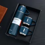 3 in 1 Vacuum Insulated Thermal Flask With Cup Set  – Capacity: 500 ml, Color: Blue – Thumbnail 2