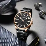 Curren 8389 High Quality Stainless Steel Quartz Analog Fashion Men's Watch – Dial Color: Brown, Strap Color:  Brown  – Thumbnail 4