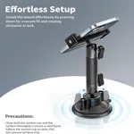 ULANZI ZJ01 Camera Suction Cup Mount, Magic Arm Bracket 360° Dual Ball Head Quick Release NATO Camera Mount – Thumbnail 3