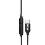 GEEOO TC555 Type-C Half In-Ear Wired Earphone – Color: Black – Thumbnail 3