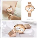NAVIFORCE NF5013 Mesh Stainless Steel Analog Watch For Women – Dial Color: Brown, Strap Color:  Brown  – Thumbnail 3