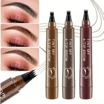 4 Point Maquillajes Para Mujer Waterproof Liquid Eyebrow Pencil Gray Brown – Thumbnail 2
