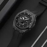 SKMEI 2243 Silicone Quartz Sports Men's Watch – Dial Color: Black, Strap Color: Black – Thumbnail 3