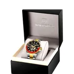 Naviforce NFS1003 Mechanical Movement Watch – Dial Color: Black, Strap Color: Gold – Thumbnail 2