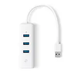 TP-Link USB Male to Tri USB & LAN Female White Multi-Interface HUB – Thumbnail 1