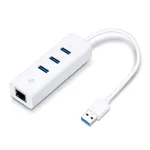 TP-Link USB Male to Tri USB & LAN Female White Multi-Interface HUB – Thumbnail 2
