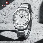 Naviforce 8032 Stainless Steel And Multifunction Waterproof Men's Watch – Dial Color: White, Strap Color: White – Thumbnail 2