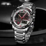 Naviforce NF9171 Fashion Stainless Steel Quartz Men's Watch  – Dial Color: Silver, Strap Color: Silver – Thumbnail 3