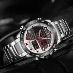 Naviforce NF9171 Fashion Stainless Steel Quartz Men's Watch  – Dial Color: Silver, Strap Color: Silver – Thumbnail 4