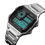 SKMEI 1335 Original Digital Men's Wrist Watch – Dial Color: Black, Strap Color: Silver – Thumbnail 3