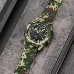 SKMEI 2355 Digital Analog Luxury Sports Men's Watch – Dial Color: Green, Strap Color: Green  – Thumbnail 3