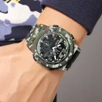 SKMEI 2355 Digital Analog Luxury Sports Men's Watch – Dial Color: Green, Strap Color: Green  – Thumbnail 4