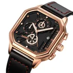 SKMEI 1963 Waterproof Quartz Chronograph Men's Watch – Dial Color: Rose, Strap Color: Black – Thumbnail 2