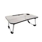 Techno Vibes Laptop Desk for Study and Reading with Foldable Non-Slip Legs Table Tray – Color: White – Thumbnail 2