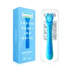 1 Handle + 4 Blades Men And Women Body Hair Safety Bikini Aloe Strip Shaving Razor – Thumbnail 1