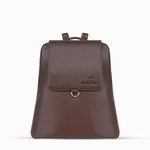 100% Genuine Cow Leather Love Expression Ladies Backpack – Color: Brown – Thumbnail 1
