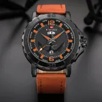NAVIFORCE NF9122 Classic Japan Movement Waterproof Casual Men's Watch – Dial Color: Black, Strap Color: Orange – Thumbnail 3