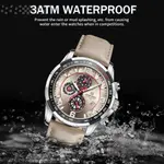 Naviforce NF8020L Luxury Leather Quartz Chronograph Casual Sports Style Men's Watch – Dial Color: Silver, Strap Color: Grey – Thumbnail 4