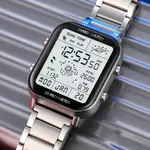 SKMEI 1888 Stainless Steel Calorie Mileage Digital Sporty Men's Watch – Dial Color: White, Strap Color: Silver – Thumbnail 2