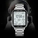 SKMEI 1888 Stainless Steel Calorie Mileage Digital Sporty Men's Watch – Dial Color: White, Strap Color: Silver – Thumbnail 3
