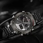 Naviforce NF9171 Fashion Stainless Steel Quartz Men's Watch  – Dial Color: Black, Strap Color: Black – Thumbnail 3